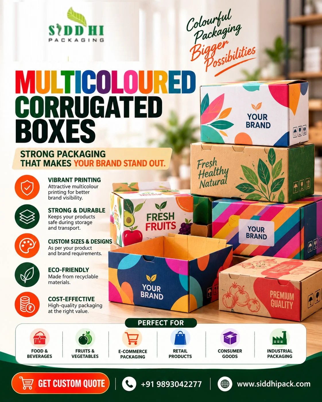 Multicolour Printed Corrugated Boxes in Indore